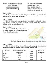 Đề kiểm tra học kì I năm học 2014  2015 môn địa lý  lớp 7 đề chính thức thời gian làm bài 45 phút